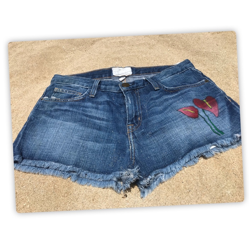 Handpainted Anthurium Floral CURRENTELLIOTT Shorts